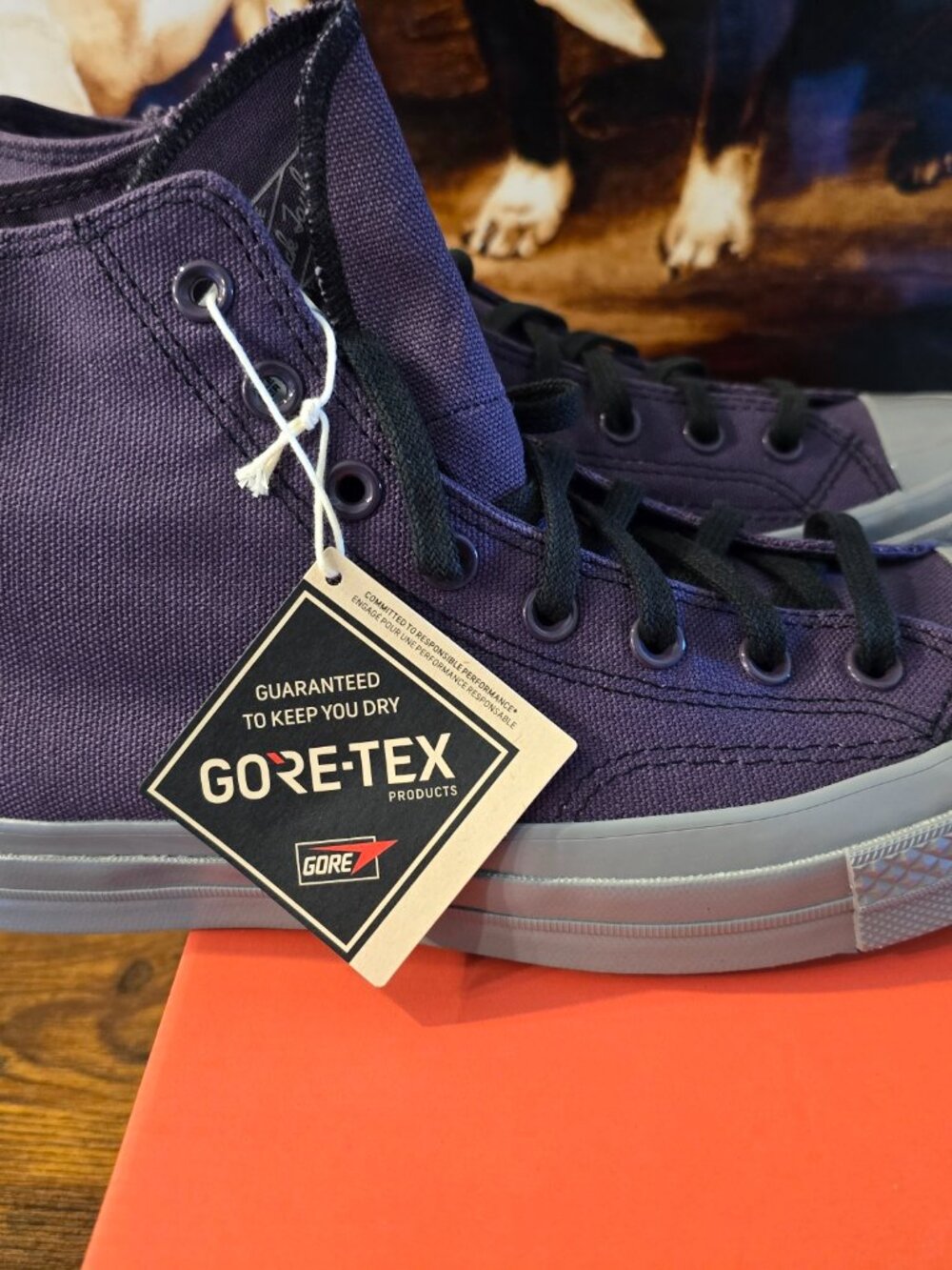 Converse x Chuck 70 GORE-TEX GTX Shoes Raisin / Purple RARE A14666C Men's Sz 10 - Picture 5 of 13